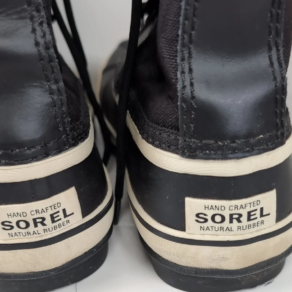 Sorel Black Waterproof Lace-Up Boots Women Size 8 - Picture 5 of 9